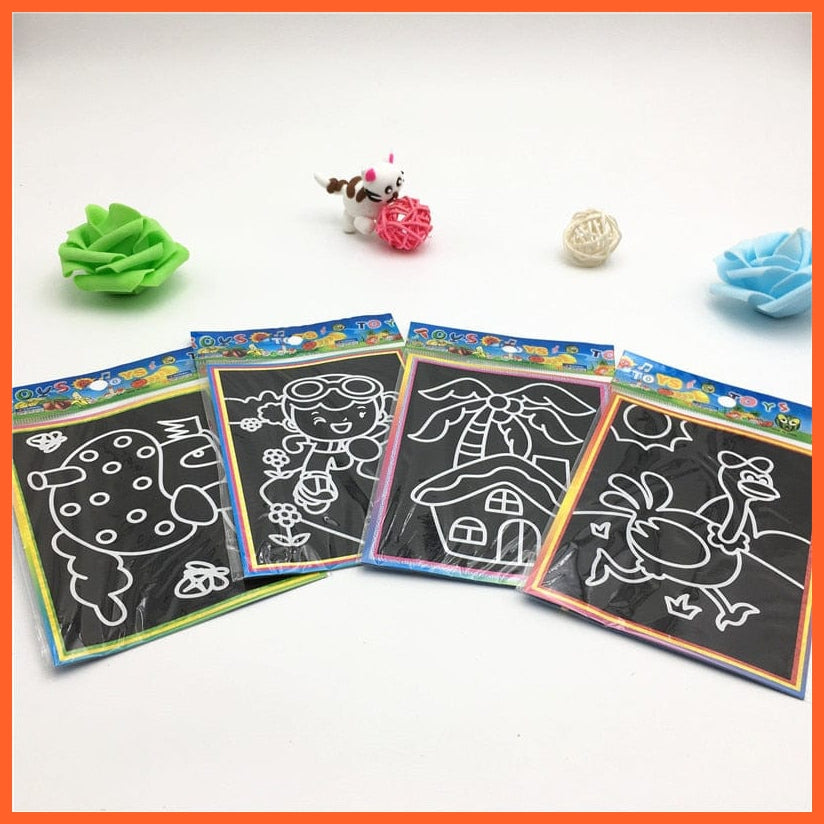 whatagift.com.au 0 20pcs/Set Drawing Board Magic Scratch Art Child Painting Creative Cards Stickers Learning Education Toy Coloring Books For Kids