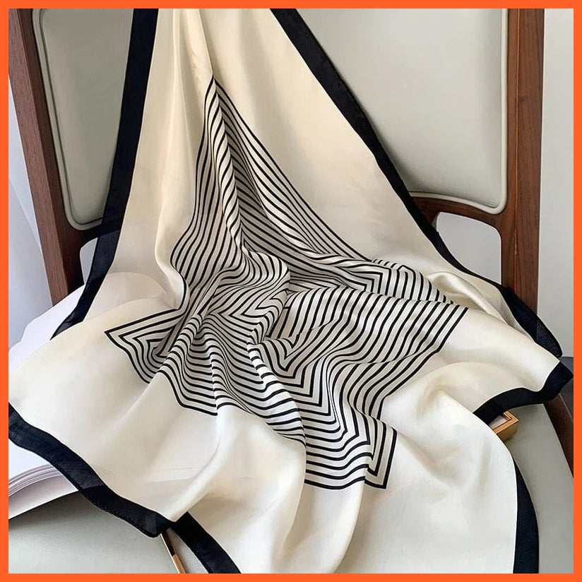 whatagift.com.au 0 38 / 70x70cm Fashion Silk Satin Hair Scarf | Women Printed Square Head Bandana hijab Shawls