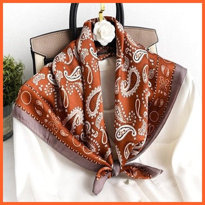 whatagift.com.au 0 8 / 70x70cm Fashion Silk Satin Hair Scarf | Women Printed Square Head Bandana hijab Shawls