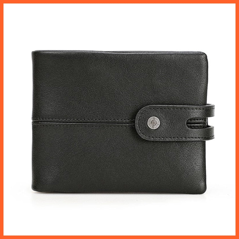 whatagift.com.au 0 Black / China CONTACT&#39;S Casual Men Wallets Crazy Horse Leather Short Coin Purse Hasp Design Wallet Cow Leather Clutch Wallets Male Carteiras