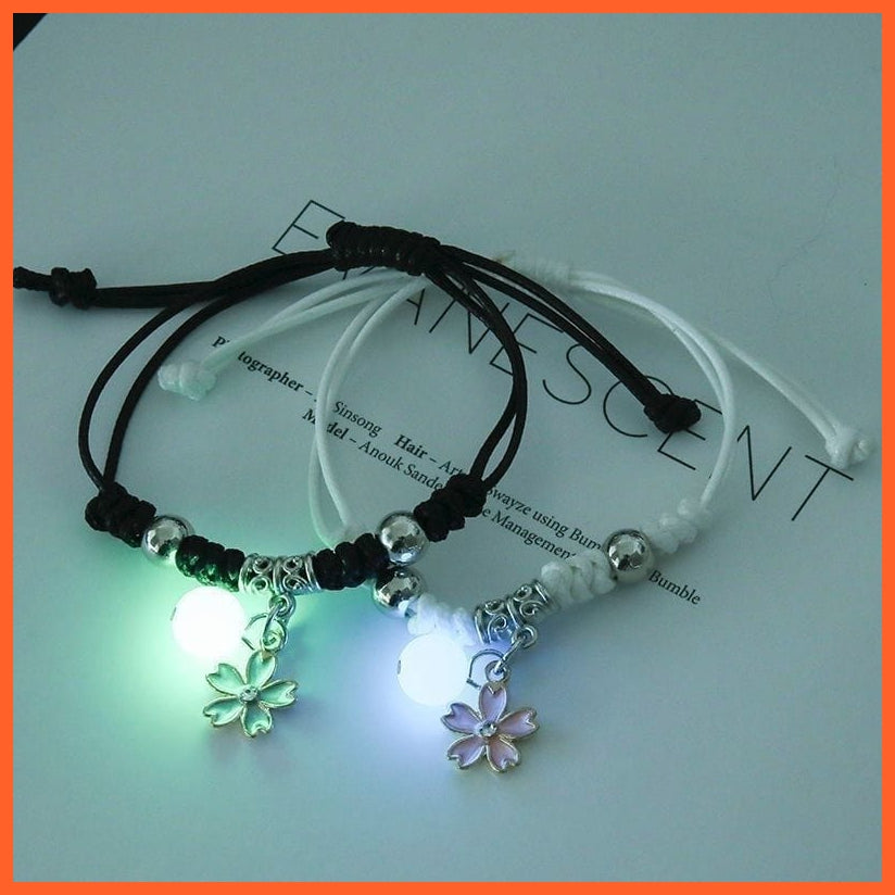 whatagift.com.au 0 BR22Y0267-6 2022 Luminous Cat Star Moon Bracelet Couple Charm Handmade Adjustable Rope Matching Friend Bracelet Infinite Love Jewelry Gifts