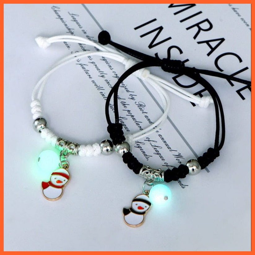 whatagift.com.au 0 BR22Y0351-21 2022 Luminous Cat Star Moon Bracelet Couple Charm Handmade Adjustable Rope Matching Friend Bracelet Infinite Love Jewelry Gifts