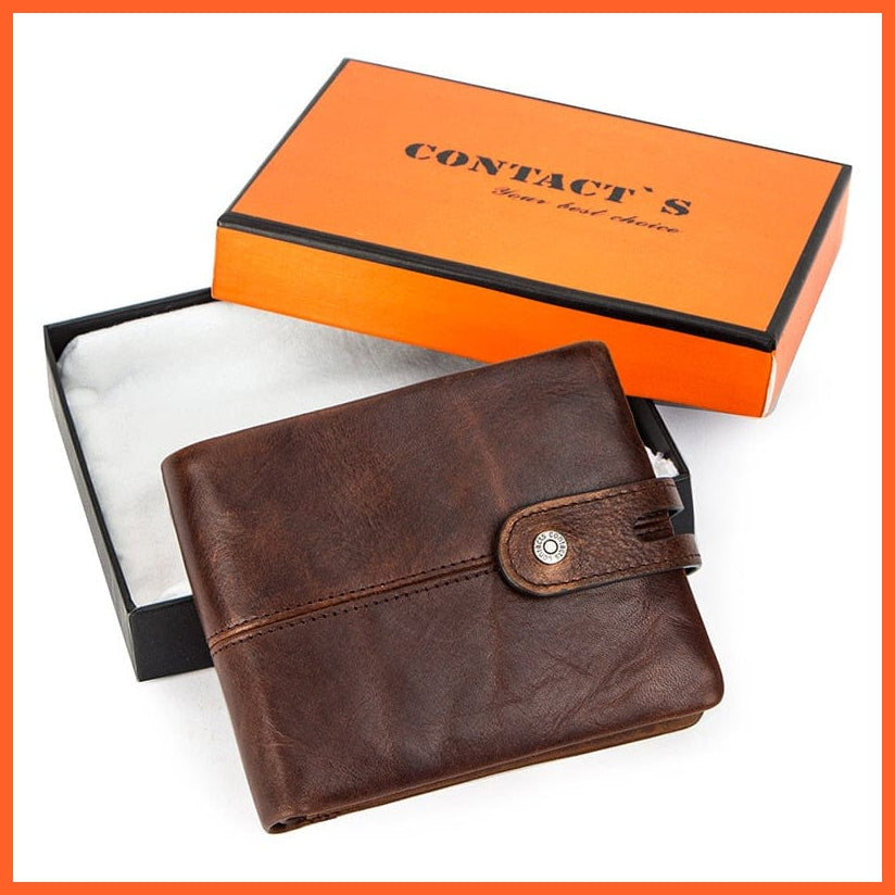 whatagift.com.au 0 Coffee Style 1 Box / China CONTACT&#39;S Casual Men Wallets Crazy Horse Leather Short Coin Purse Hasp Design Wallet Cow Leather Clutch Wallets Male Carteiras