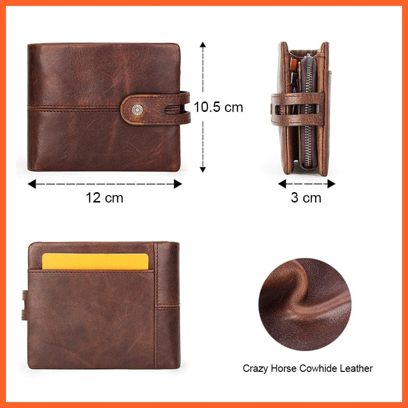 whatagift.com.au 0 CONTACT&#39;S Casual Men Wallets Crazy Horse Leather Short Coin Purse Hasp Design Wallet Cow Leather Clutch Wallets Male Carteiras