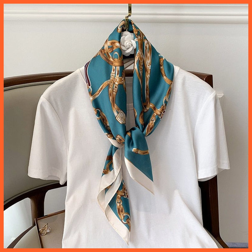 whatagift.com.au 0 Fashion Silk Satin Hair Scarf | Women Printed Square Head Bandana hijab Shawls