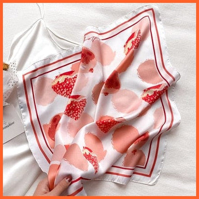 whatagift.com.au 0 Fashion Silk Satin Hair Scarf | Women Printed Square Head Bandana hijab Shawls