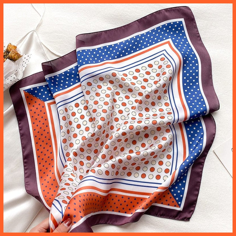 whatagift.com.au 0 Fashion Silk Satin Hair Scarf | Women Printed Square Head Bandana hijab Shawls