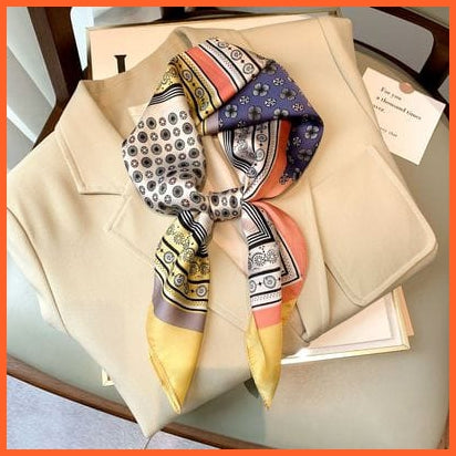 whatagift.com.au 0 Fashion Silk Satin Hair Scarf | Women Printed Square Head Bandana hijab Shawls