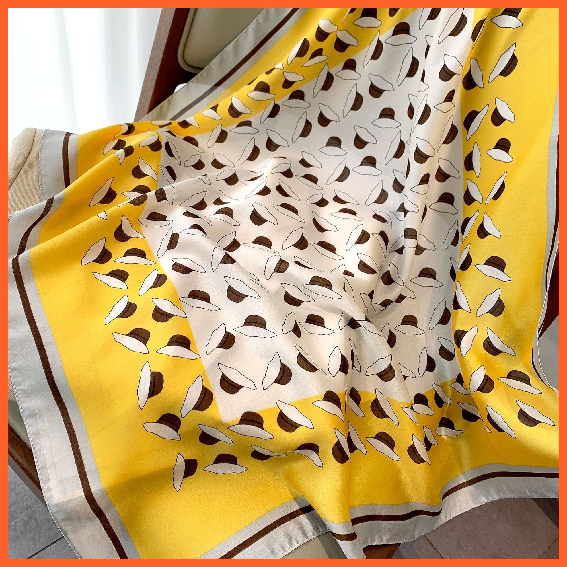 whatagift.com.au 0 Fashion Silk Satin Hair Scarf | Women Printed Square Head Bandana hijab Shawls