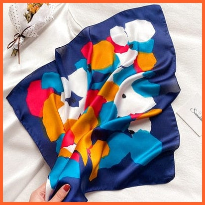 whatagift.com.au 0 Fashion Silk Satin Hair Scarf | Women Printed Square Head Bandana hijab Shawls