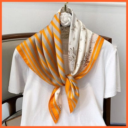 whatagift.com.au 0 Fashion Silk Satin Hair Scarf | Women Printed Square Head Bandana hijab Shawls