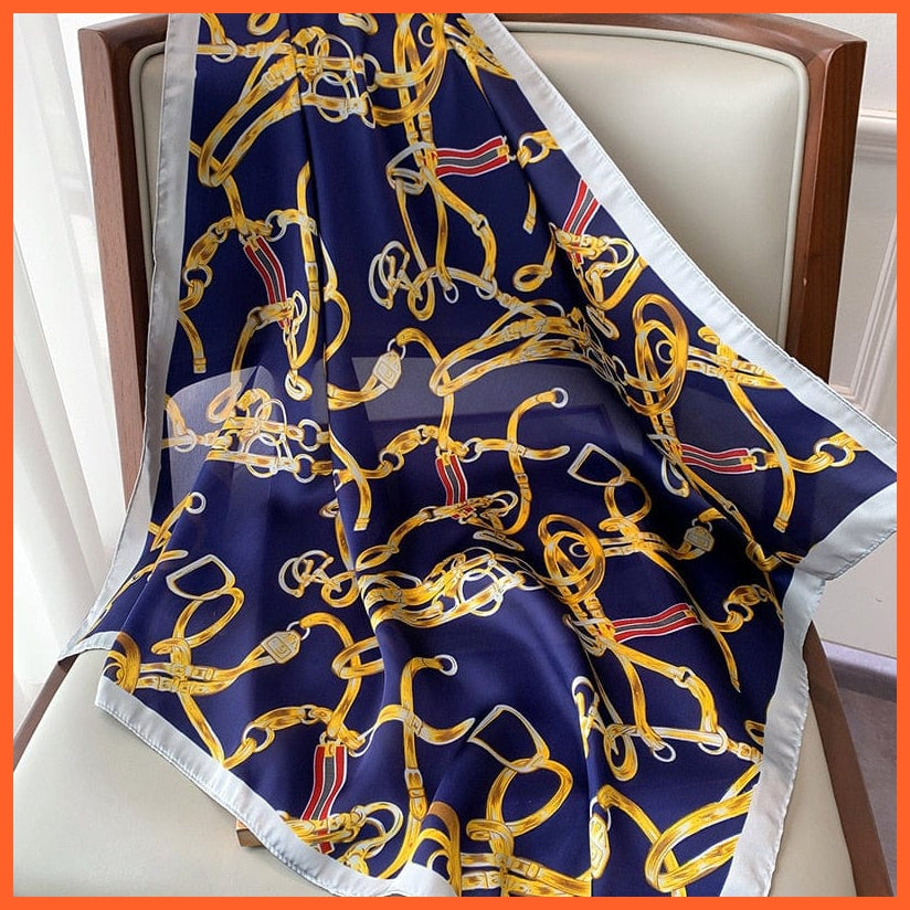 whatagift.com.au 0 Fashion Silk Satin Hair Scarf | Women Printed Square Head Bandana hijab Shawls