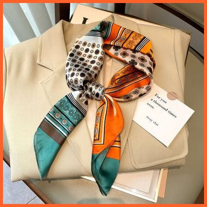 whatagift.com.au 0 Fashion Silk Satin Hair Scarf | Women Printed Square Head Bandana hijab Shawls