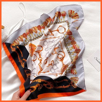 whatagift.com.au 0 Fashion Silk Satin Hair Scarf | Women Printed Square Head Bandana hijab Shawls