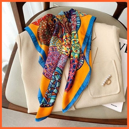 whatagift.com.au 0 Fashion Silk Satin Hair Scarf | Women Printed Square Head Bandana hijab Shawls