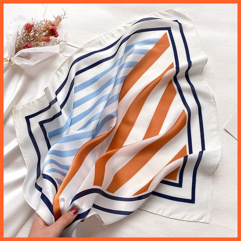 whatagift.com.au 0 Fashion Silk Satin Hair Scarf | Women Printed Square Head Bandana hijab Shawls