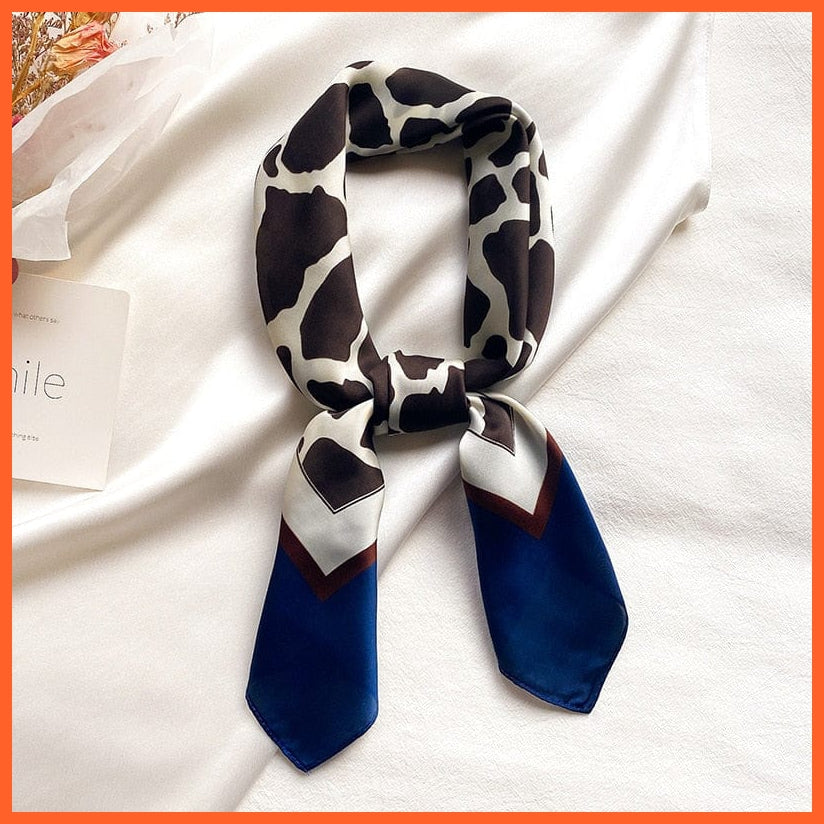whatagift.com.au 0 Fashion Silk Satin Hair Scarf | Women Printed Square Head Bandana hijab Shawls