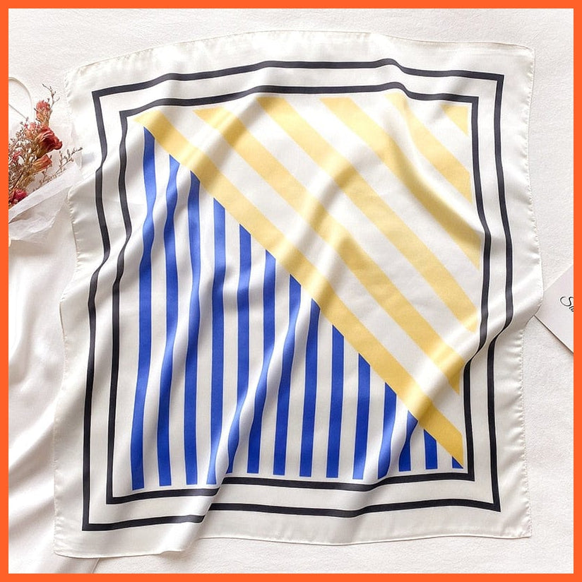 whatagift.com.au 0 Fashion Silk Satin Hair Scarf | Women Printed Square Head Bandana hijab Shawls