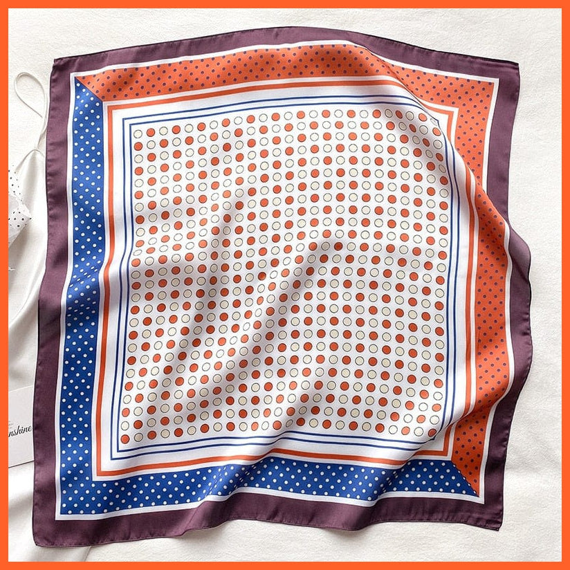 whatagift.com.au 0 Fashion Silk Satin Hair Scarf | Women Printed Square Head Bandana hijab Shawls