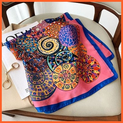 whatagift.com.au 0 Fashion Silk Satin Hair Scarf | Women Printed Square Head Bandana hijab Shawls