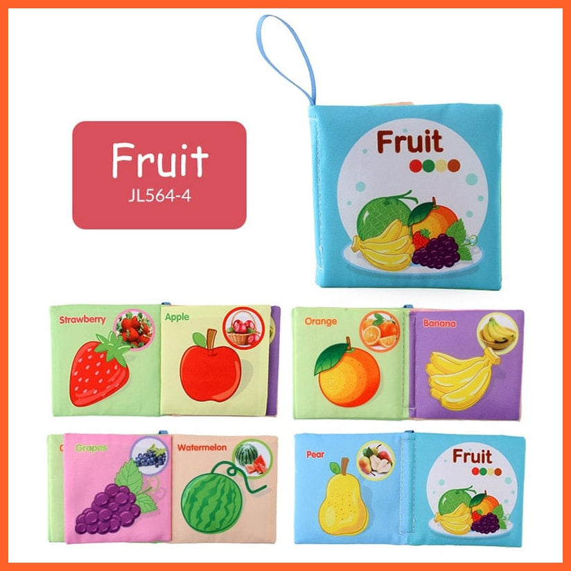 whatagift.com.au 0 Fruit Baby Soft Washable Cloth Learning Educational Book For Kids