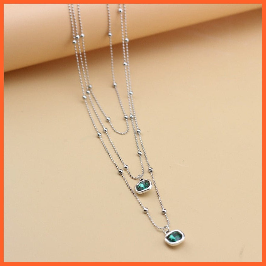 whatagift.com.au 0 Green Anslow Fashion Bride Wedding Jewelry Set Multilayer Choker Chain Necklace For Girls Student Women Lover Gifts Accessories