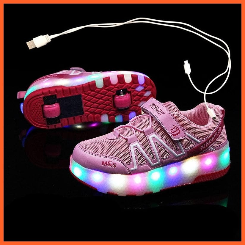whatagift.com.au 0 Led Light Up Shoes With Double Wheels For Children