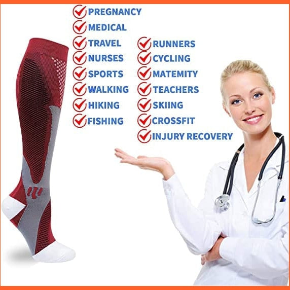 whatagift.com.au 0 New Compression Socks Men Women Varicose Veins Socks Football Soccer Stockings Medical Nursing Anti Fatigue Compression Socks