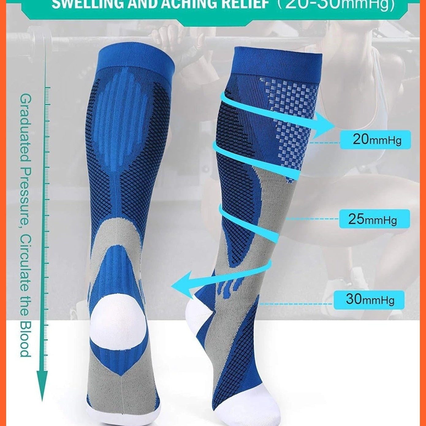 whatagift.com.au 0 New Compression Socks Men Women Varicose Veins Socks Football Soccer Stockings Medical Nursing Anti Fatigue Compression Socks