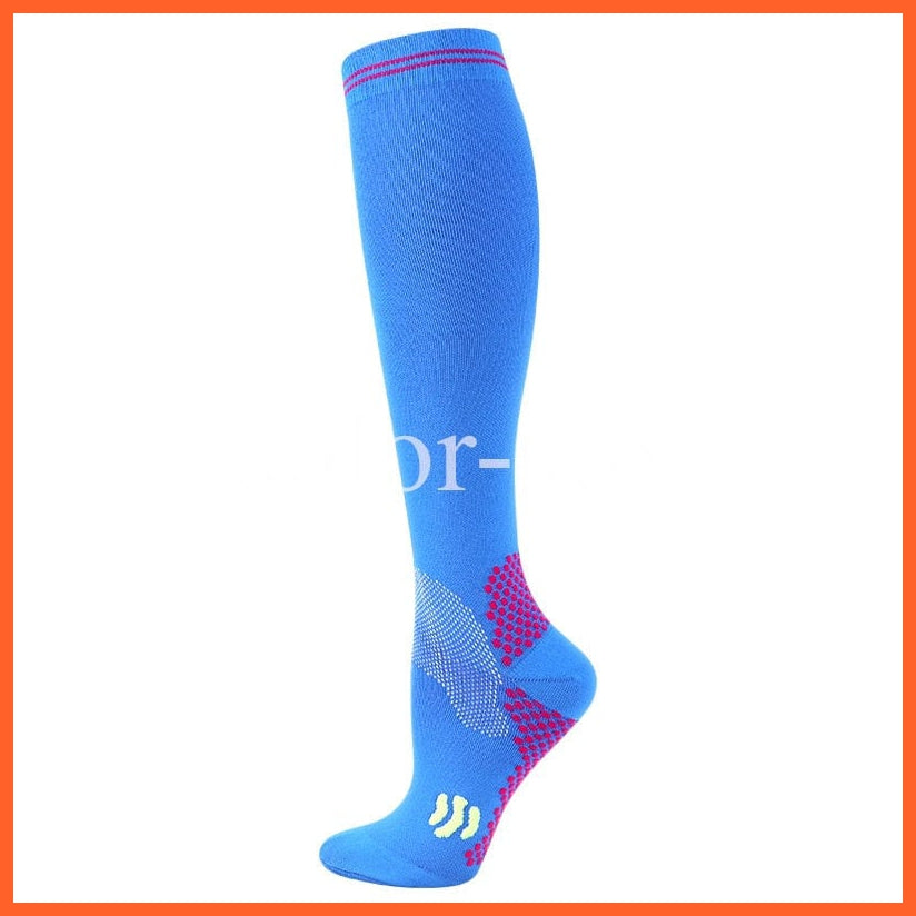 whatagift.com.au 0 QYS001-156-DeepBlue / S-M New Compression Socks Men Women Varicose Veins Socks Football Soccer Stockings Medical Nursing Anti Fatigue Compression Socks