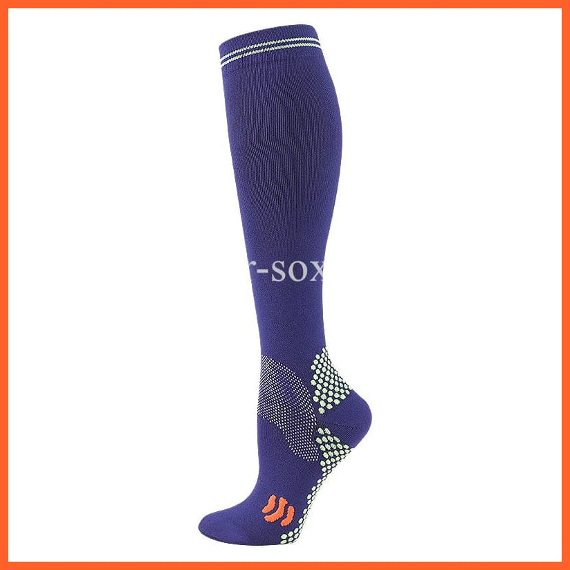 whatagift.com.au 0 QYS001-156-Navy Blue / S-M New Compression Socks Men Women Varicose Veins Socks Football Soccer Stockings Medical Nursing Anti Fatigue Compression Socks