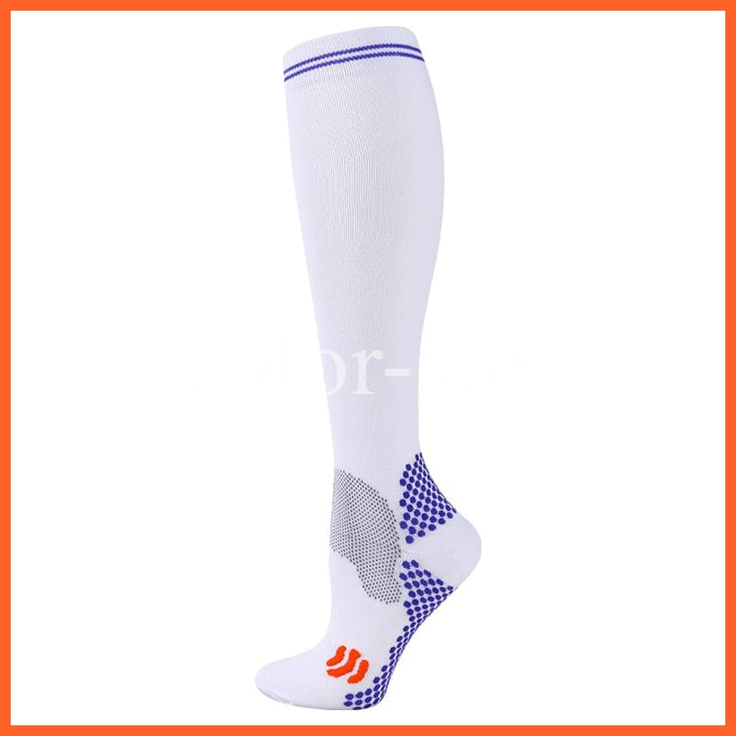 whatagift.com.au 0 QYS001-156-White / S-M New Compression Socks Men Women Varicose Veins Socks Football Soccer Stockings Medical Nursing Anti Fatigue Compression Socks