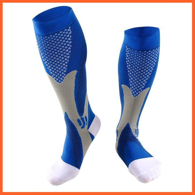 whatagift.com.au 0 QYSZ02-blue / S-M New Compression Socks Men Women Varicose Veins Socks Football Soccer Stockings Medical Nursing Anti Fatigue Compression Socks