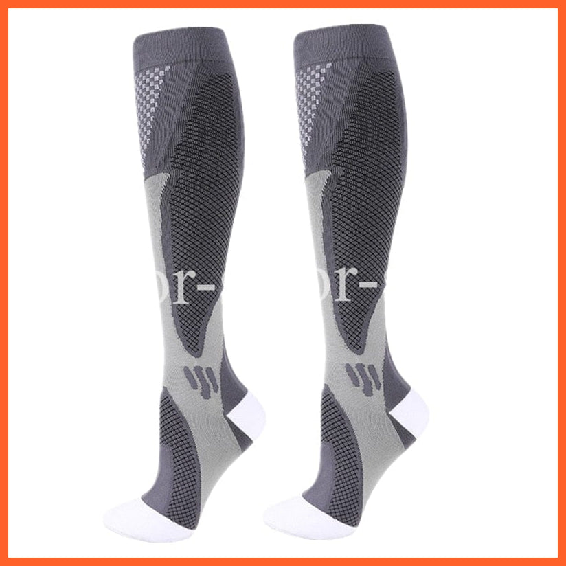 whatagift.com.au 0 QYSZ02-LightGray / S-M New Compression Socks Men Women Varicose Veins Socks Football Soccer Stockings Medical Nursing Anti Fatigue Compression Socks