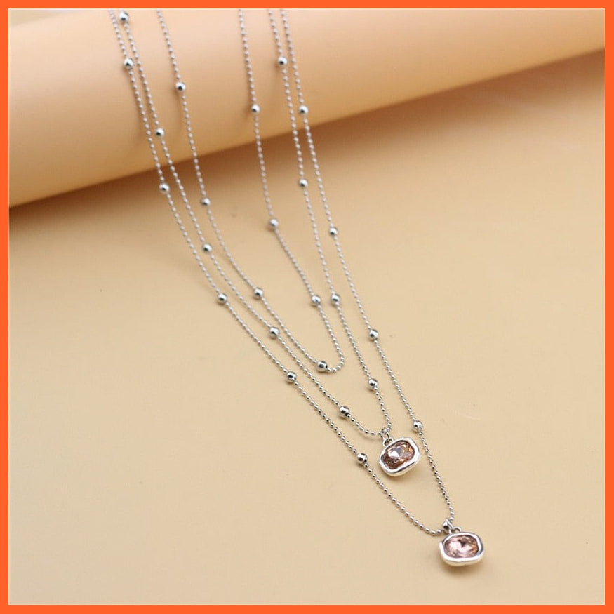 whatagift.com.au 0 Water Red Anslow Fashion Bride Wedding Jewelry Set Multilayer Choker Chain Necklace For Girls Student Women Lover Gifts Accessories