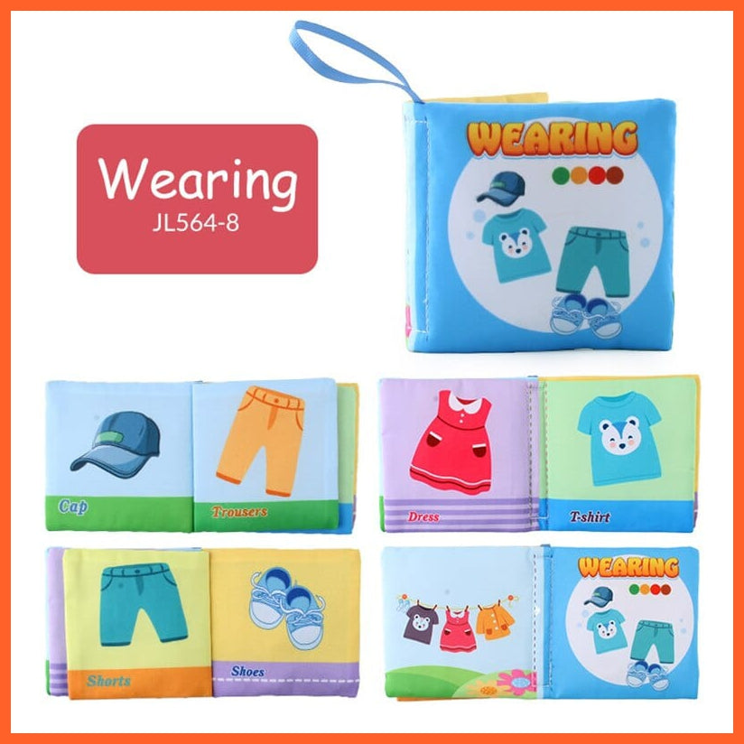 whatagift.com.au 0 Wearing Baby Soft Washable Cloth Learning Educational Book For Kids