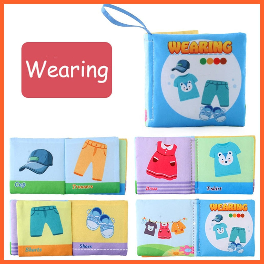 whatagift.com.au 0 Wearing New Born Washable Fabric Learning Book