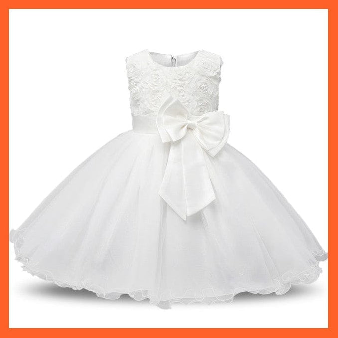 whatagift.com.au 05-White / 12M Gown Dresses For Girls For Summer Party And Wedding