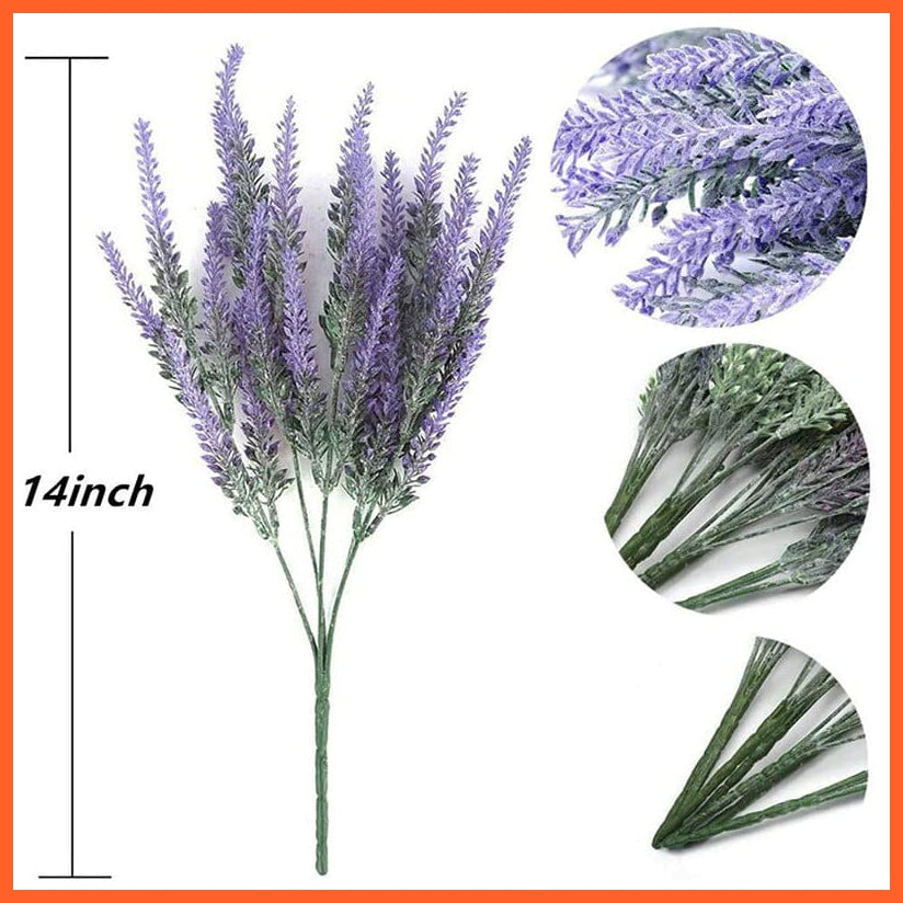 whatagift.com.au 1/3Bundles Artificial Lavender Flowers | Fake Plant For Home Decoration