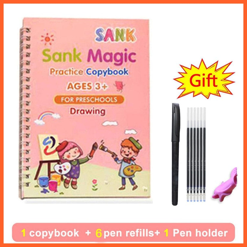 whatagift.com.au 1 book with pen 4 Reusable Children Practice Book For Calligraphy