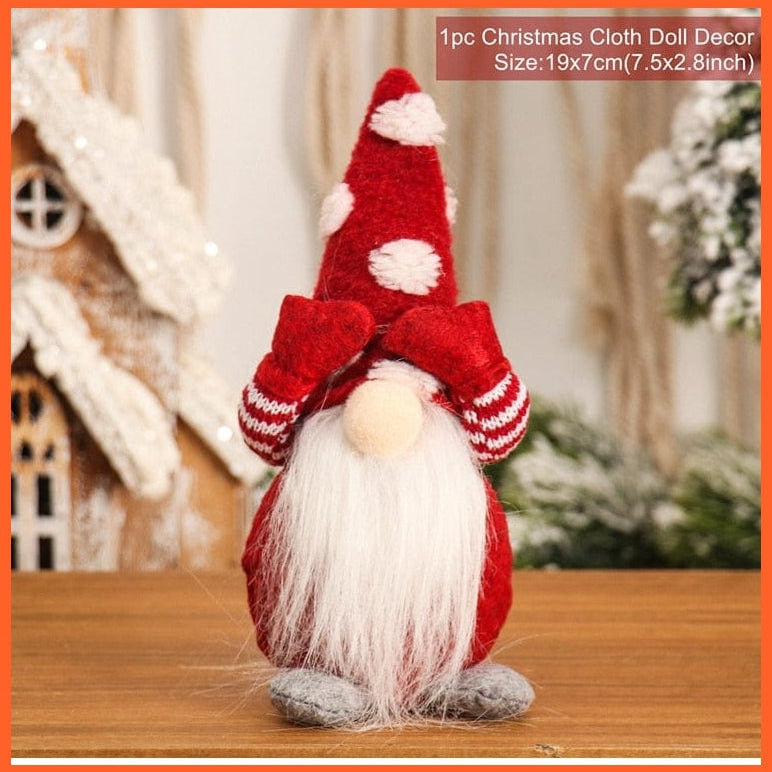whatagift.com.au 10 Merry Christmas Decorations For Home Santa Claus Doll | Snowman Doll Christmas Ornaments