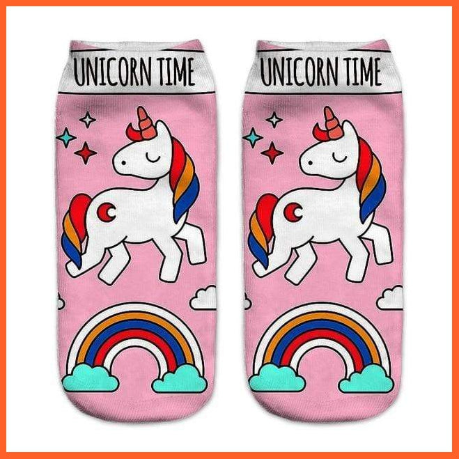 Unicorn Multiple Color Ankle Socks | whatagift.com.au.