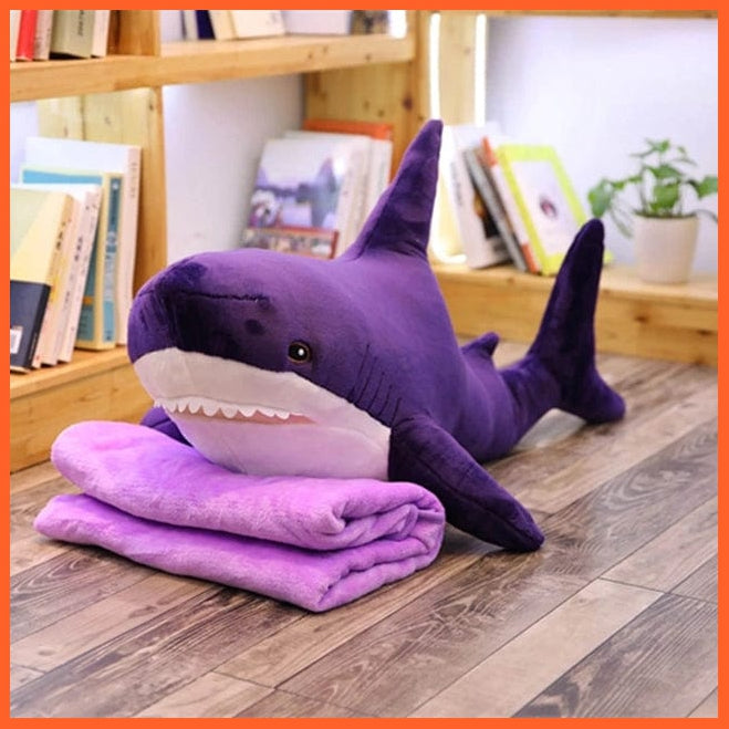 whatagift.com.au 100cm / PURPLE Big Size Shark Skin Soft Toy