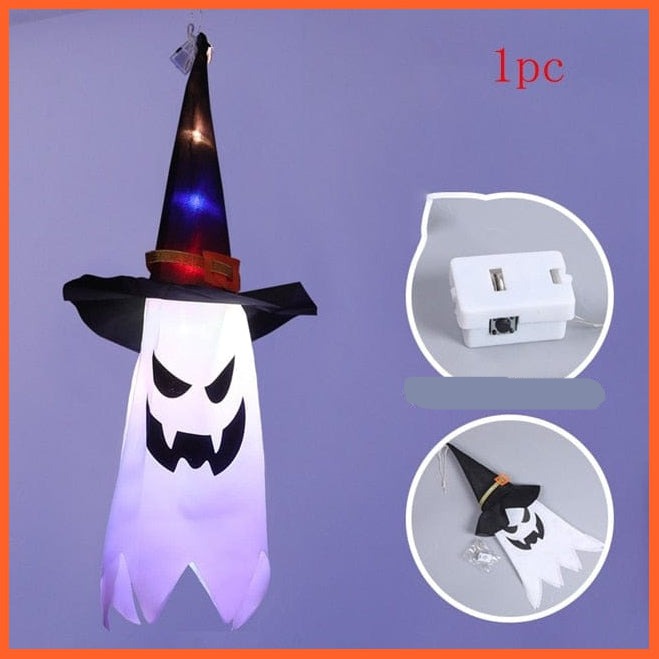 whatagift.com.au 1023-02 LED Candle Halloween Decoration Lights | Pumpkin Candlestick Lamp | Halloween Carnival Party Decoration Props