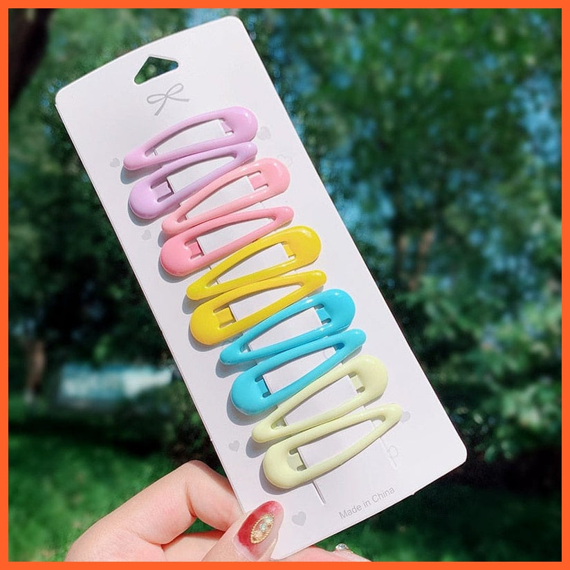 whatagift.com.au 10pcs 3 Women Girls Cute Colorful Waterdrop Shape Hairpins | Slid Clip Fashion Hair Accessories