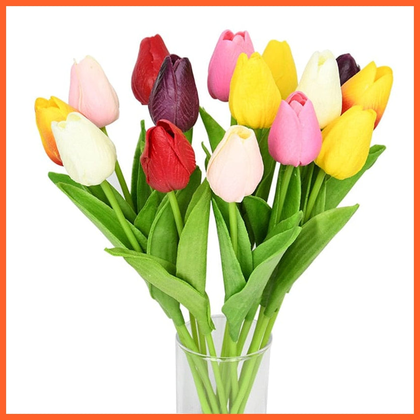 whatagift.com.au 10PCS Tulip Artificial Flower for Wedding Decoration Home Decore