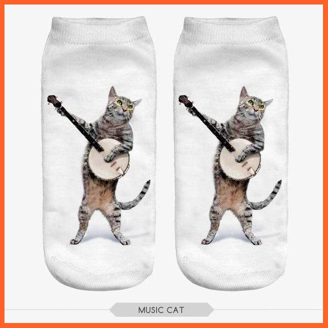 3D Print Cute Cat/Dog  Ankle Socks | whatagift.com.au.