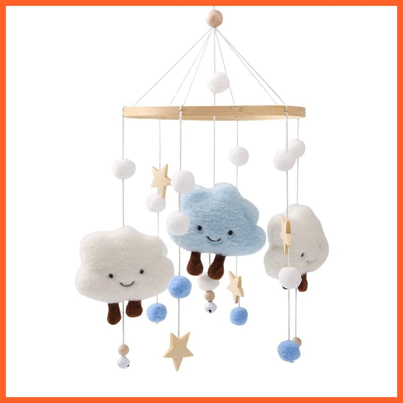 whatagift.com.au 11 Musical Box Cloud Cotton Carousel For baby | Make Baby Rattles Crib Wooden Mobile Toy