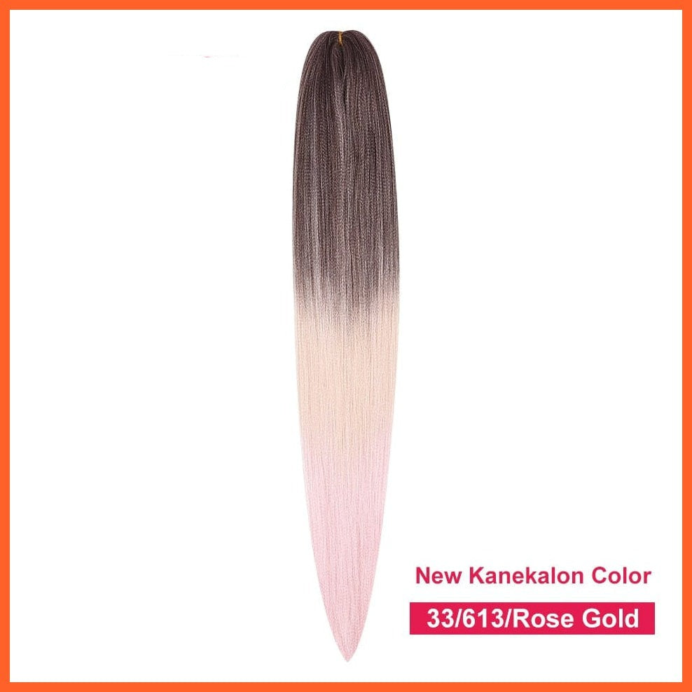 whatagift.com.au #118 / 22inches / 1Pcs/Lot Synthetic 22 Inch 60G Kanekalon Hair Jumbo Braid | Yaki Straight Hair Extension Pink Blonde Twist