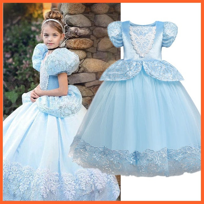 whatagift.com.au 119-M / 8T Girls Winter Princess Dress | Princess Costumes For Kids Cosplay